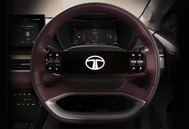 Digital Steering Wheel with Illuminated Logo