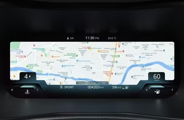 Navigation Display on Instrument Cluster